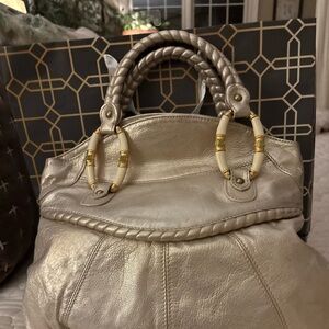 New Valentino Garavani metallic leather tote